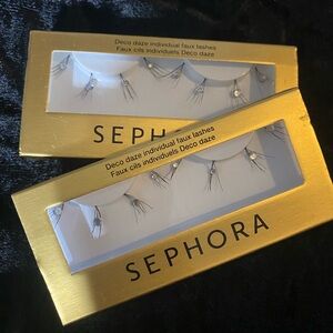 NIB Sephora Twinkle Deco Daze Individual Faux Eyelashes Set of 2 • Black
